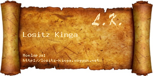 Lositz Kinga névjegykártya