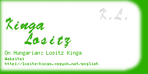 kinga lositz business card